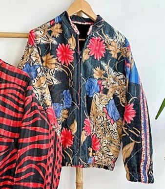 Vintage Inspired Short Jacket- Timeless Elegance with Modern Edge Black, Red, Blue and Tan