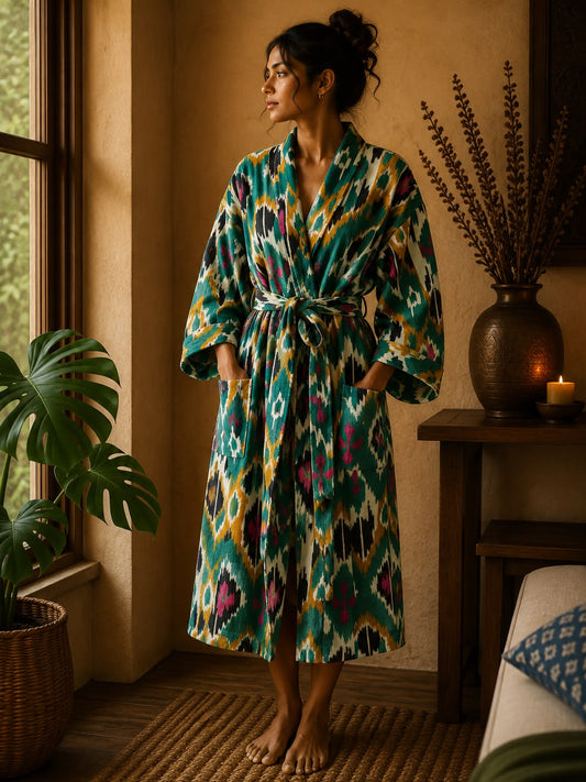 Luxury Velvet House Robe Unisex Long Kimono