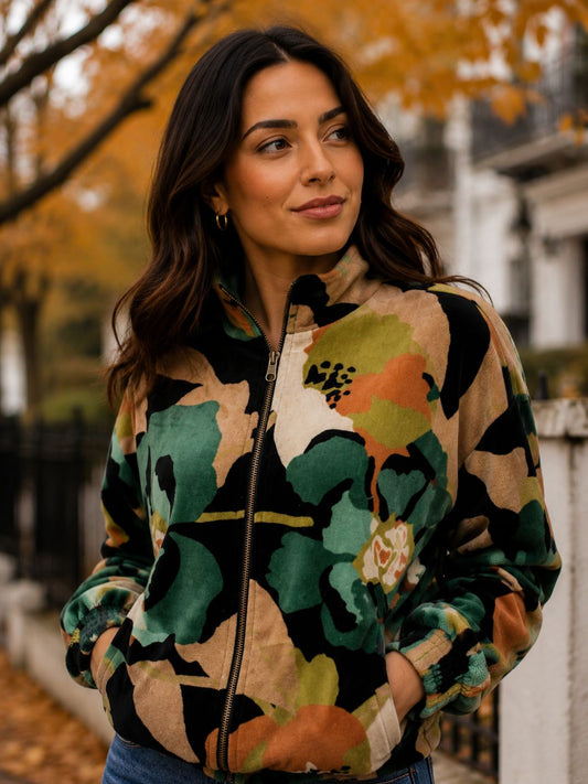 Velvet Boho Bomber Quirky Jacket
