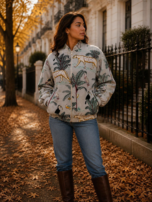 Velvet Boho Bomber Quirky Jacket