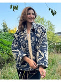 Suzani Open Jacket with Fur Linning
