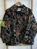 Velvet Open Jacket with Threaded Embroidery| Artisan