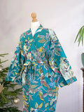 Pure Cotton Indian Block printed House Robe Summer Kimono |