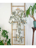 Pure Cotton Indian Block printed House Robe Summer Kimono | Floral Coverup/Comfy Maternity Off White Green Safari Leopard Giraffe Jungle