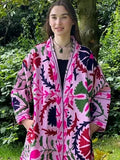 Suzani Hand Silk Thread Embroidered long length Kimono