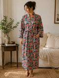 Pure Cotton Indian Block printed House Robe Summer Kimono