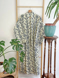 Pure Cotton Block printed Beige Neutral Oriental floral print
