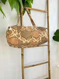 SoftStyle Quilted Cotton Duffle Bag with Dual Side Pockets Beige taj