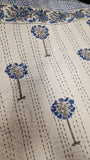 High Quality Hand dyed Shibori Kantha Throws in 100% Cotton-blue hue