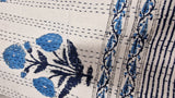 High Quality Hand dyed Shibori Kantha Throws in 100% Cotton-blue marigold