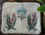 Handcrafted Artisanal Laptop Sleeve – Stylish Protection with a Personal Touch Blue palm