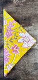 Everyday Charm: Cotton Napkins Yellow white pink flower
