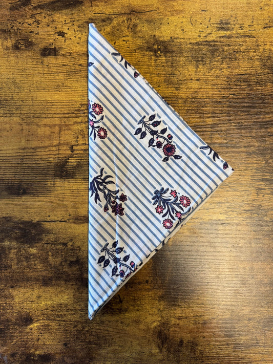 Everyday Charm: Cotton Napkins Grey stripe