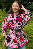 Traditional Suzani Belted Jacket – Hip-Length Elegance
Rose Apricot Peach