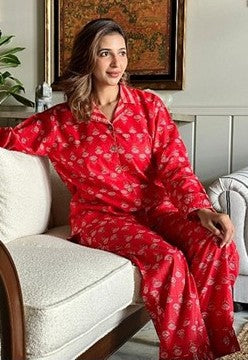 Luxury Hand Printed Indian Blockprint Pure High Quality Cotton | Elegant Red