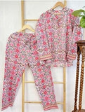 Luxury Hand Printed Indian Blockprint Pure High Quality Cotton | White Pink