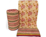 Handmade Cotton Quilts – Simple Luxury for Everyday Living / Light Yellow, Beige, Cherry Red, Green, Mustard Yellow