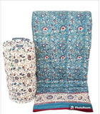 Handmade Cotton Quilts – Simple Luxury for Everyday Living/ White Sky Blue Maroon