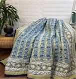 Handmade Cotton Quilts – Simple Luxury for Everyday Living/Artichoke Green Ebony Beige Teal Blue