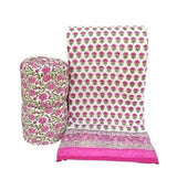 Handmade Cotton Quilts – Simple Luxury for Everyday Living / White Bright Pink Green