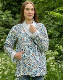 Kantha Reversible Short Length Spring Bolero All Season Bohemian Melange Artist Front Tie Open Jacket |