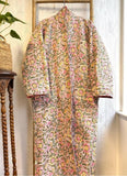 Quilted Unisex Cotton Reversible Long Winter Dressing Kimono Robe Boho