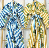 Quilted Unisex Cotton Reversible Long Winter Dressing Kimono Robe Boho