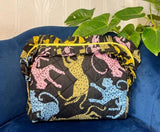 Quilted Cotton Washbag – Soft, Spacious & Everyday Ready Black cheetah