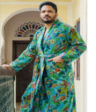 Luxury Velvet House Knee Short Robe Unisex Kimono Boho Jacket Spring Coat