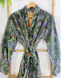 Luxury Velvet House Knee Short Robe Unisex Kimono Boho Jacket Spring Coat