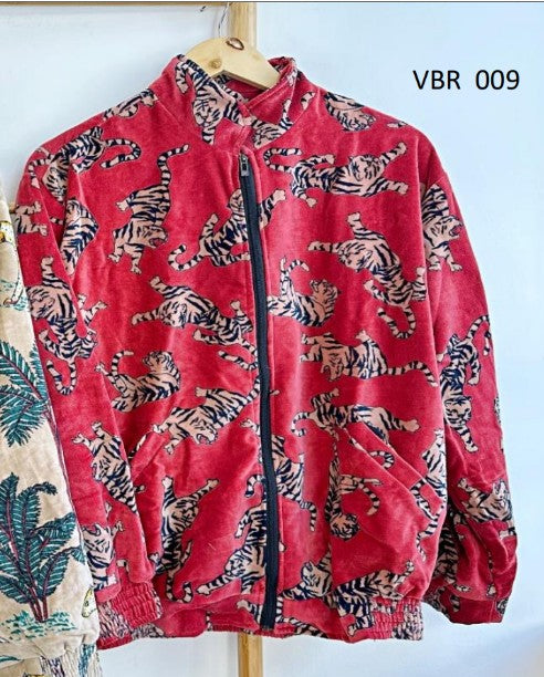 Velvet Boho Bomber Quirky Jacket