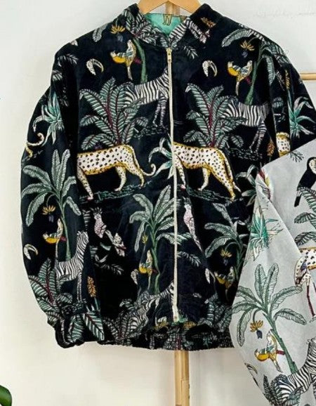 Velvet Boho Bomber Quirky Jacket