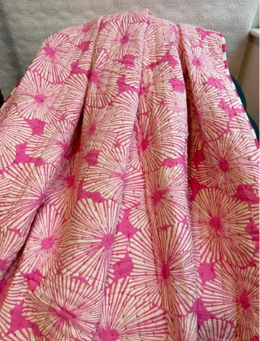 Quilted Pure Cotton Quilts Bed Throw King Size