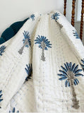 Quilted Pure Cotton Quilts Bed Throw King Size