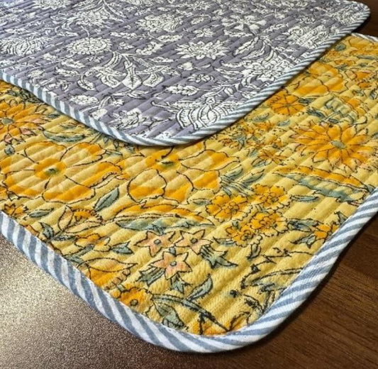 Cotton Reversible Table Mat Set (Set of 6)