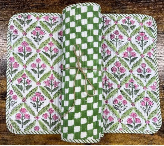 Cotton Reversible Table Mat Set (Set of 6)