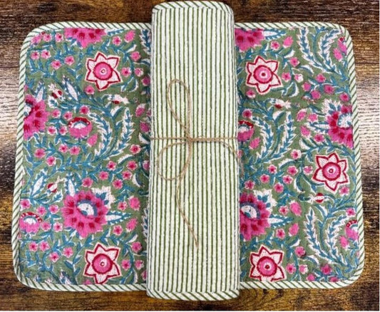 Cotton Reversible Table Mat Set (Set of 6)