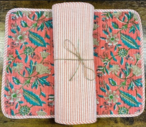 Cotton Reversible Table Mat Set (Set of 6)