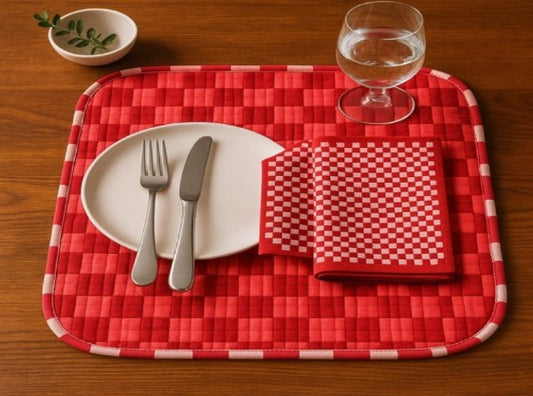 Cotton Reversible Table Mat Set (Set of 6)