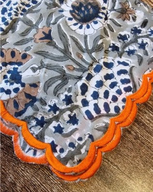 Cotton Scallop Napkins (Set of 6 pcs)