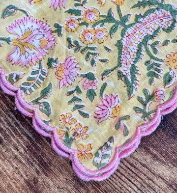 Cotton Scallop Napkins (Set of 6 pcs)