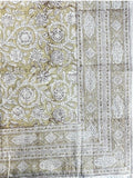 Large Table Handblock Printed Cotton Spring Summer Floral Table Cover |
