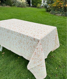 Large Table Handblock Printed Cotton Spring Summer Floral Table Cover