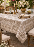 Large Table Handblock Printed Cotton Spring Summer Floral Table Cover