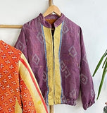 Vintage Inspired Short Jacket- Timeless Elegance with Modern Edge Classic Yellow and Blue, White Diamond