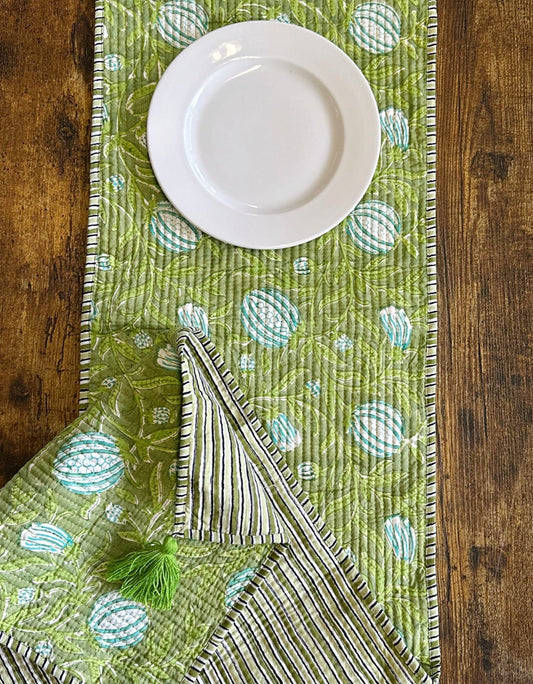 Bring your table to life with Suzani style grey motif
