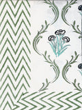 Large Table Handblock Printed Cotton Spring Summer Floral Table Cover | Paper White, Dull Green, Black