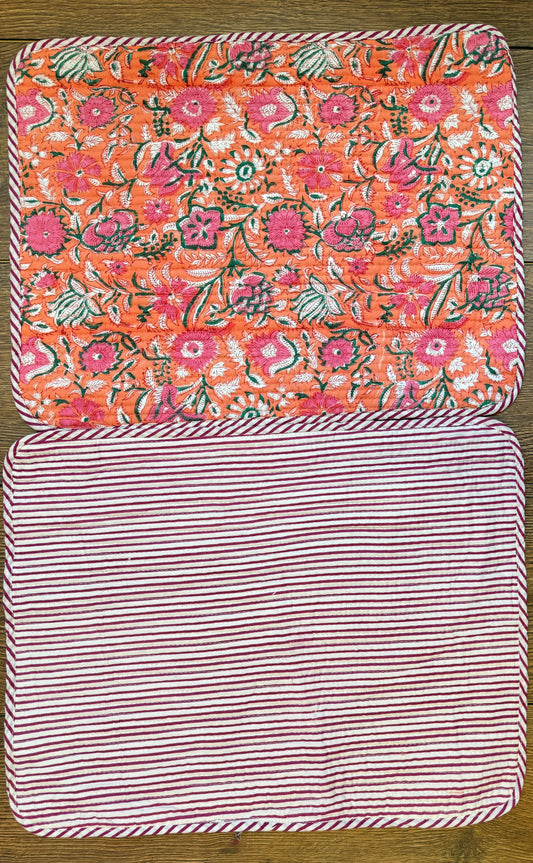 Cotton Reversible Table Mat Set (Set of 6)