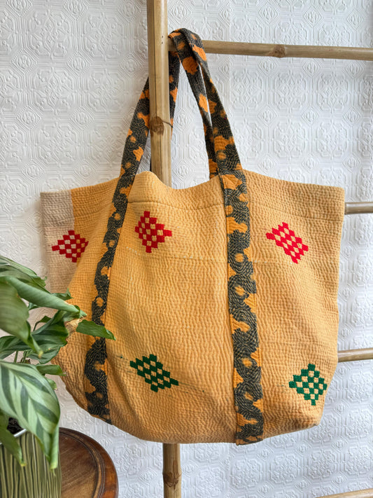Vintage-Inspired Market Tote Bag – Timeless Style, Everyday Function Orange dull