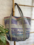 Vintage-Inspired Market Tote Bag – Timeless Style, Everyday Function Purple vintage